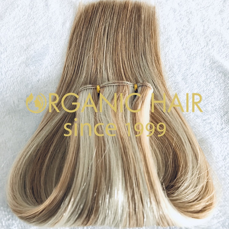 High quality full cuticle 100% human hand tied weft extension on sale I13